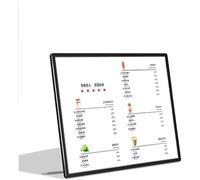 Caisson lumineux publicitaire debout de table, panneau de menu d'affichage pliable de comptoir, support de papier publicitaire d'images de changement for magasin de restaurant de bar(B-42.8x31.2cm)