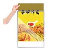 Caisson Lumineux Publicitaire LED (A4-A1), Dispositif Mince De 10 Mm, Affichage LED Haute Luminosité, Universel Horizontal Et Vertical, Démontage Et Échange D'affiches Faciles,A4,Silver