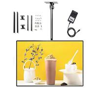 Caisson Lumineux TV Panneau D'affichage Mural, Panneau De Menu 3D Cadre À Pression Mince Caisson Lumineux LED For Restaurants Magasins Cafés Avec Capacités De Menu Numérique(40x50cm/15.75x19.69in)