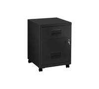 Caisson mobile 2 tiroirs - gris noir -