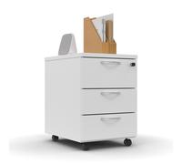 Caisson mobile 3 tiroirs L.42 x P.58 x H.60 cm - Blanc