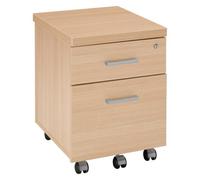 Caisson mobile bois 2 tiroirs chêne clair Shiny - Caissons mobiles - Bruneau