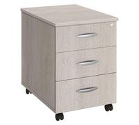 Caisson mobile bois 3 tiroirs P 60 cm Essens (Chêne gris)
