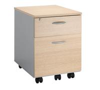 Caisson mobile bois Practica 2 tiroirs chêne