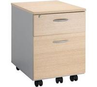Caisson mobile bois Practica 2 tiroirs chêne