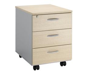 Caisson mobile bois Practica 3 tiroirs chêne
