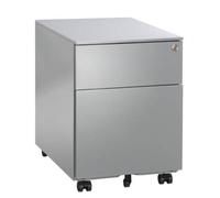 Caisson mobile métal Bruneau 2 tiroirs aluminium - Caissons mobiles - Bruneau