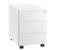 Caisson mobile métal Bruneau 3 tiroirs blanc - Caissons mobiles - Bruneau