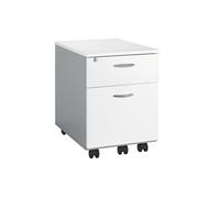 Caisson mobile Practica 2 tiroirs blanc Blanc G