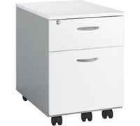 Caisson mobile Practica 2 tiroirs blanc Blanc G