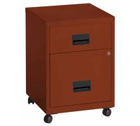 Caisson mobile Pratic 2 tiroirs - Corps et Tiroirs Terracotta