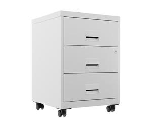 Caisson mobile Pratic 3 tiroirs - Corps et Tiroirs Blanc