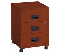 Caisson mobile Pratic - 3 tiroirs - Terracotta