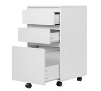 Caisson Mobile WOLTU - Meuble Rangement Bureau avec 3 Tiroirs - 40x40x70cm - Blanc W0ATT0863