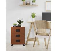 Caissons mobiles - 3 tiroirs - terracotta