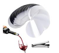 CAISYE 60 Pcs Verseur Vin - Disque De Vin - Becs Verseurs Vin en Aluminium Réutilisables - Anti Goutte Aluminium Foil pour Restaurants, Bars, Clubs - Convient à Toutes Les Bouteilles de Vin