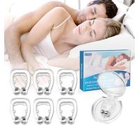 CaiTang 6pcs Anti-Ronflement Silicone Magnétique, Pince à Nez Anti Ronflement, Dilatateur Nasal, Dispositif Anti-Ronflement, Pince à Nez Magnétique, Arrête les Ronflements Améliore la Respiration