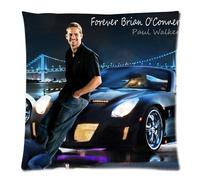 Caitin Fast Furious 7 Forever Brian O'conner Paul Walker Custom Zippered Square Pillow Case Pillowcases Cover Size:16x16 inches Two Sides Print