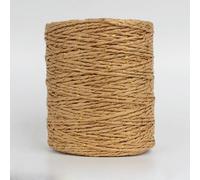 CAITS Fil de Paille de Raphia 2 Plis d'été, pour Crochet, Sac de Chapeau, Fil doré, Corde de Raphia pour Bricolage, 160 g/Rouleau