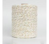 CAITS Fil de Paille de Raphia 2 Plis d'été, pour Crochet, Sac de Chapeau, Fil doré, Corde de Raphia pour Bricolage, 160 g/Rouleau