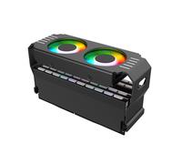 Caixa de PC Módulo Memória RAM ARGB Cooler DDR3 para DDR5 5V 3 Pinos PWM 4 Light Sync 120 mm Ventiladores Duplos Radiador Resfriamento Preto