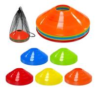 CAIXIANGYU Cônes de marquage pour Football Équipement Essentiel d'entraînement, Plots Sport Multicolores avec Filet de Rangement pour Football, Basketball et agilité (20 p)