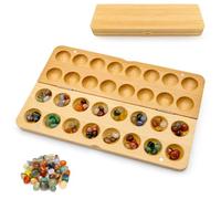 CAIXIANGYU Jeu d'Awalé, Mancala en Bois avec Pierres Précieuses