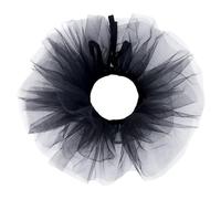 CAIYZH Col Faux Volanté en Tulle for Femme, Petite Collerette Décorative en Maille, Cape De Clown Blanche, Accessoire De Déguisement for Fête, Cosplay(Black)