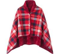 CAIYZH Couverture Pour Fauteuil Roulant Adulte, Confortable Et Chaude, Avec Fermeture À Boutons, Couvre Entièrement Les Jambes Et Les Genoux, Idéale Pour L'automne Et L'hiver,Rouge