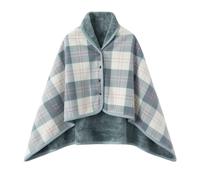 CAIYZH Couverture Pour Fauteuil Roulant Adulte, Confortable Et Chaude, Avec Fermeture À Boutons, Couvre Entièrement Les Jambes Et Les Genoux, Idéale Pour L'automne Et L'hiver,Blue3