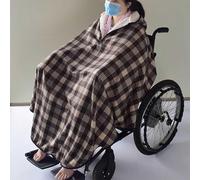 CAIYZH Couverture Pour Fauteuil Roulant, Coupe-Vent Et Imperméable, Confortable Et Chaude, Couvre Entièrement Les Genoux Et Les Jambes, Adaptée À Une Utilisation Hivernale