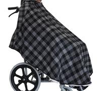 CAIYZH Couverture Thermique Pour Fauteuil Roulant Avec Capuche, Fermeture Éclair Pour Faciliter L'enfilage Et Le Retrait, Douce Et Confortable, Adaptée Aux Personnes Âgées,Noir