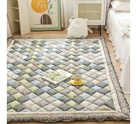 CAIYZH Matelas Japonais Tatami Simple, Matelas Futon Doux Et Respirant, Camping Pliable Et Enroulable avec Fond Antidérapant, Lit Futon Japonais en Coton pour La Maison(Grey,90x160cm)