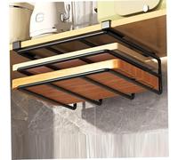 CAIYZH Support De Planche À Découper sous L'armoire, en Métal, Solide Et Stable, Facile À Installer Et À Prendre Garder Le Comptoir Bien Rangé,Noir