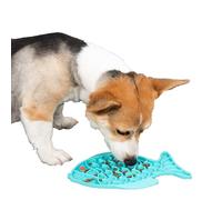 CAIYZH Tapis De Jeu en Forme De Poisson Animaux De Compagnie - Tapis À Lécher Antidérapants en Silicone for Chiens Et Chats, Gamelle Anti-glouton for Prévenir Les Ballonnements(Blue)