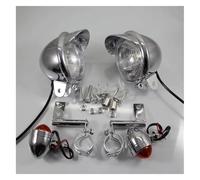 CAIZHICNC Conduite Moto Phare Antibrouillard 33-43 Mm Tubes De Fourche Ensemble Clignotant Avant clignotant lumière moto