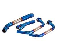 CAIZHICNC pour Yamaha YZF pour MT03 R25 R3 2015 2016 2017 2018 2020 Moto Ligne Complète Intermédiaire Échappement À Glissement Tuyau Système D'échappement Moto(Type B)