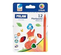 Caja 12 Plastipastel triangulares (contiene 2 colores fluo)