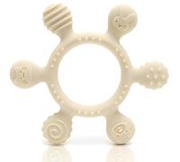 CAJA anneau de dentition bébé silicone alimentaire sans BPA souple avec motifs animaux jouet sensoriel sécurisé facile à saisir cadeau naissance fille garçon jouet éducatif soulage les gencives