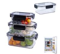 Caja De Almacenamiento De Alimentos Portátil - Contenedores De Almacenamiento De Alimentos De 800 ml Con Tapas | Caja De Refrigerio Apilable, Contenedor De Almacenamiento De Alimentos Con Cerradura Pa