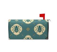 Caja de correos Caja de correos Motif chinois traditionnel coccinelle Bleu sarcelle 45,7 x 52,6 cm
