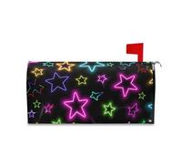 Caja de correos Couverture magnétique pour boîte aux lettres Motif étoiles fluo 52,8 x 64,5 cm