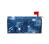 Caja de Correos Housse de boîte aux lettres Motif étoiles musicales Bleu roi 52,8 x 64,5 cm