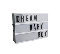 Caja de Metal Luminosa con 85 Letras, 30 x 22 x 6 cm, decoración