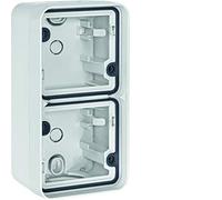 Caja de superficie, 2 elementos, horizontal, blanco