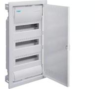 Caja emp. golf serie VU, registro term. de red para ICT, 3 filas, puerta blanca