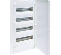 Caja empotrable golf serie VF, 4 filas, 48M, puerta op. blanca, regleta y chasis