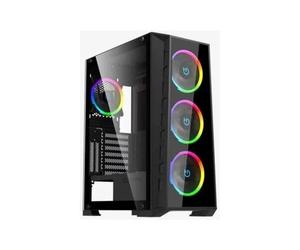 Caja Hiditec MH12 Glass E-ATX ARGB 4 Ventiladores Cristal Templado USB-C Negra