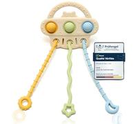 CAJA Jouet de motricité bébé dès 6 Mois Jouet sensoriel en Silicone pour développer la motricité Fine Jouet de Voyage pour Voiture Avion et Poussette Jouet d’éveil Fille et garçon