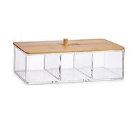 CAJA METRACRILATO-BAMBÚ ALMACENAJE 23X9X8